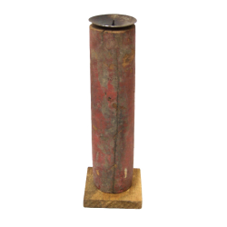 Świecznik drewniany w starym stylu 32cm